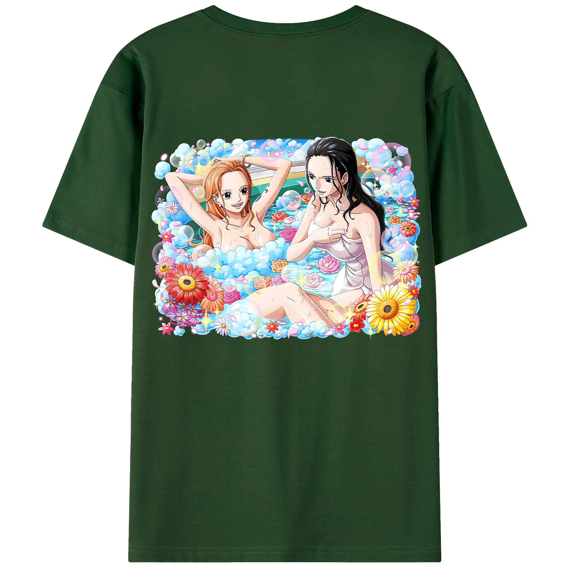 ワンピース ニコ・ロビン ONE PIECE Nico Robin 綿100％半袖Tシャツ（背面プリント）